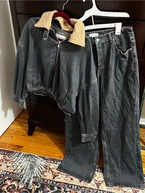 Urban Revivo Denim Jacket and Jeans Set
